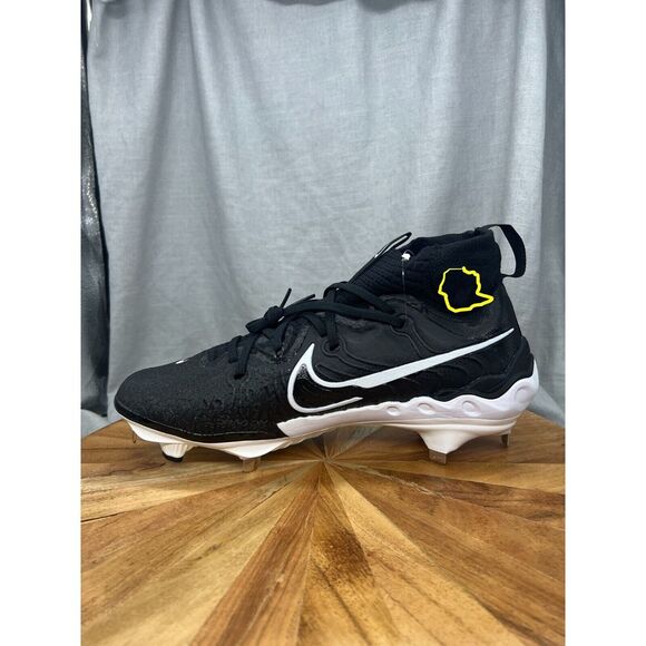 Nike Baseball Cleats Men's 10 Black White Metal Alpha Huarache NXT DJ6517-001 - Picture 10 of 10